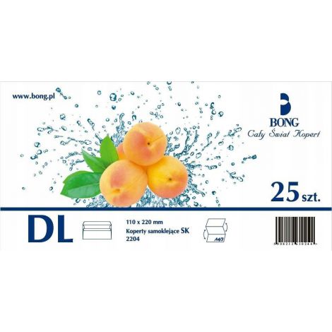 Koperty Bong DL Białe 75g, 25szt